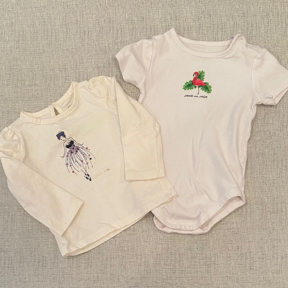 Janie and Jack Top and Onesie Bundle